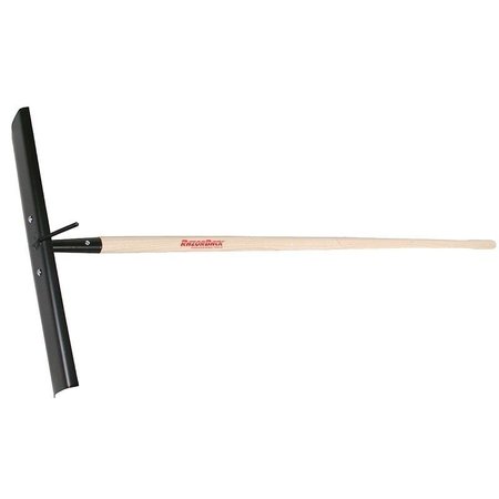 RAZOR-BACK Concrete Rake with Rebar Hook, 6012 in OAL, Hardwood Handle, Straight Handle, 60 in L Handle 83154